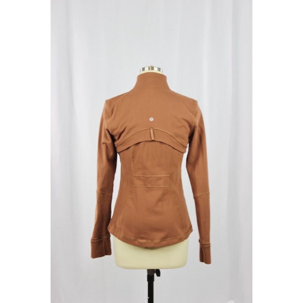 LULULEMON Define Roasted Brown Luon Slim Fit Full Zip Jacket, Size 6 - Picture 3 of 14